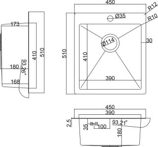 Мойка кухонная Zorg Steel Hammer SH RR 4551
